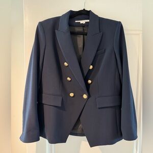 Never worn new Veronica Beard navy Dickey jacket blazer with gold details